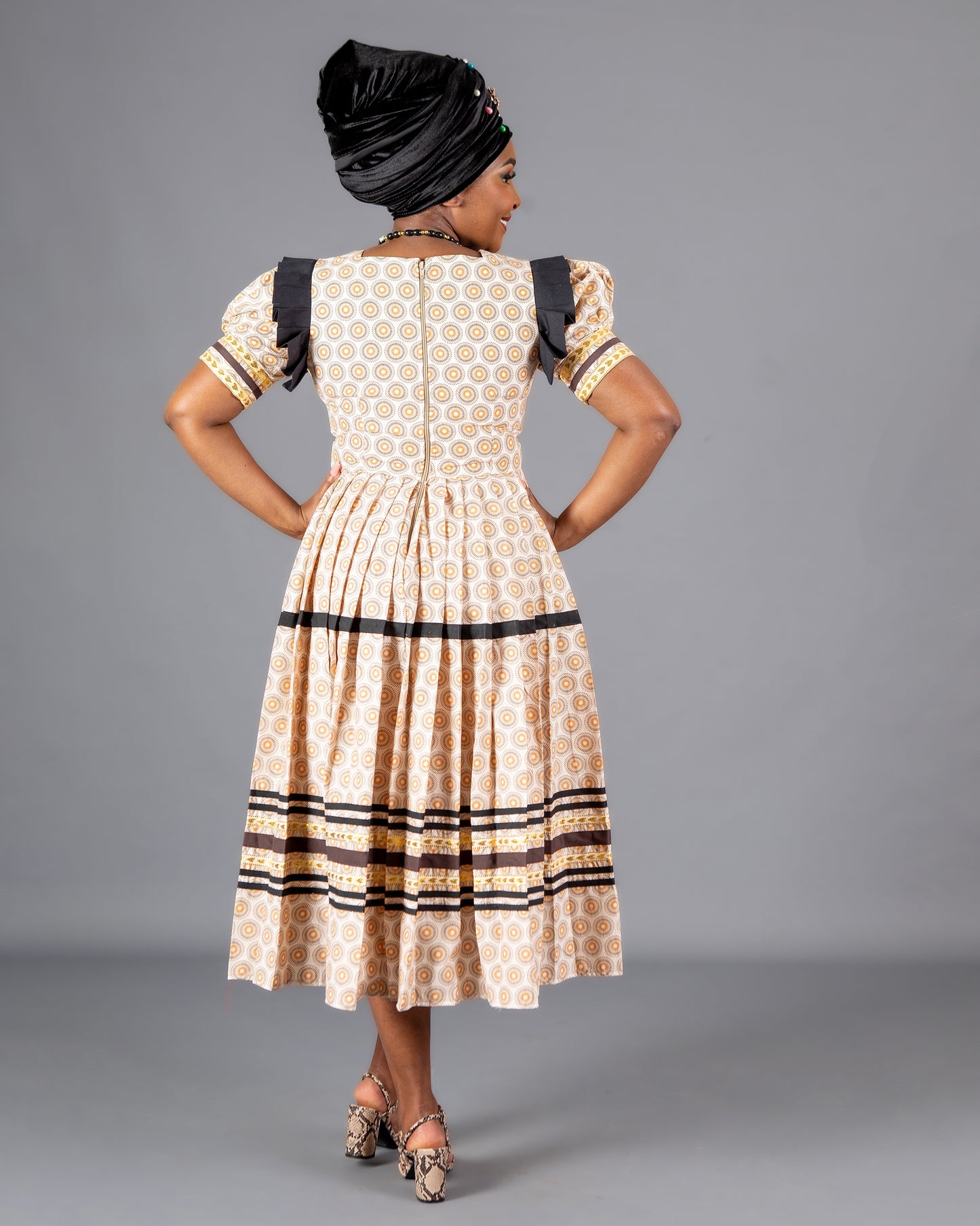 Hunadi Bespoke Pleated Maxi in Beige