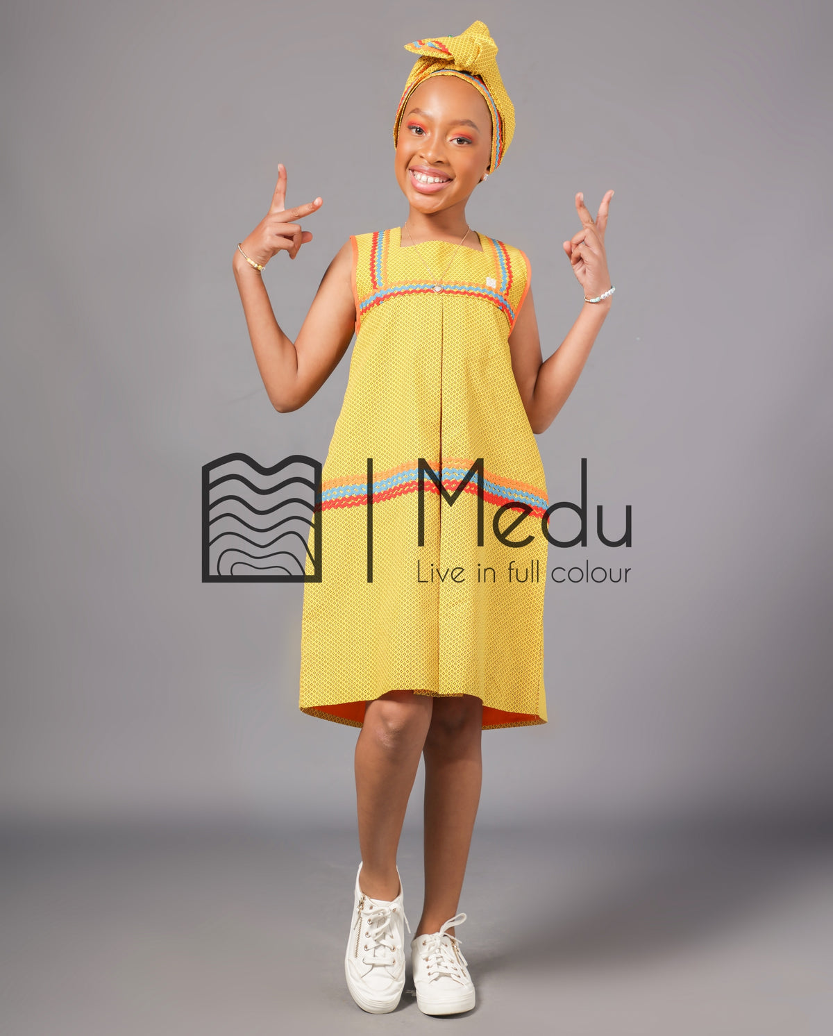 Kiddies Lerato Yele Dress in Yellow Print