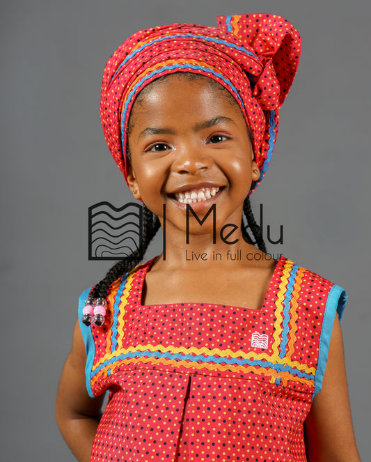 Kiddies Headwrap Manoko Pink