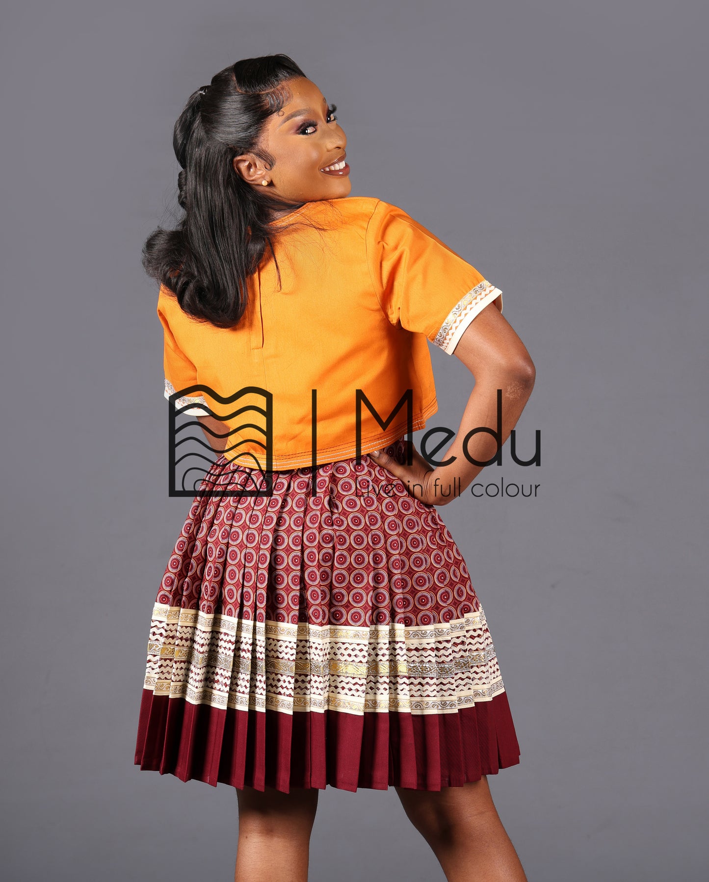 Makgabo Mini Set in Boledi Maroon