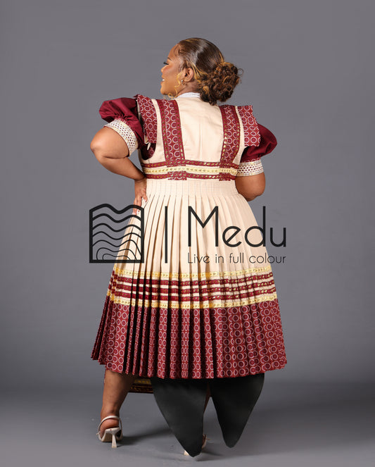 Ntsoaki Luxe Bridal Set in Maroon