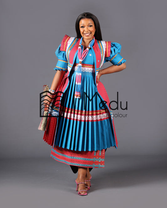 His & Hers: Mogoshadi Bridal Set Pink and Turquoise