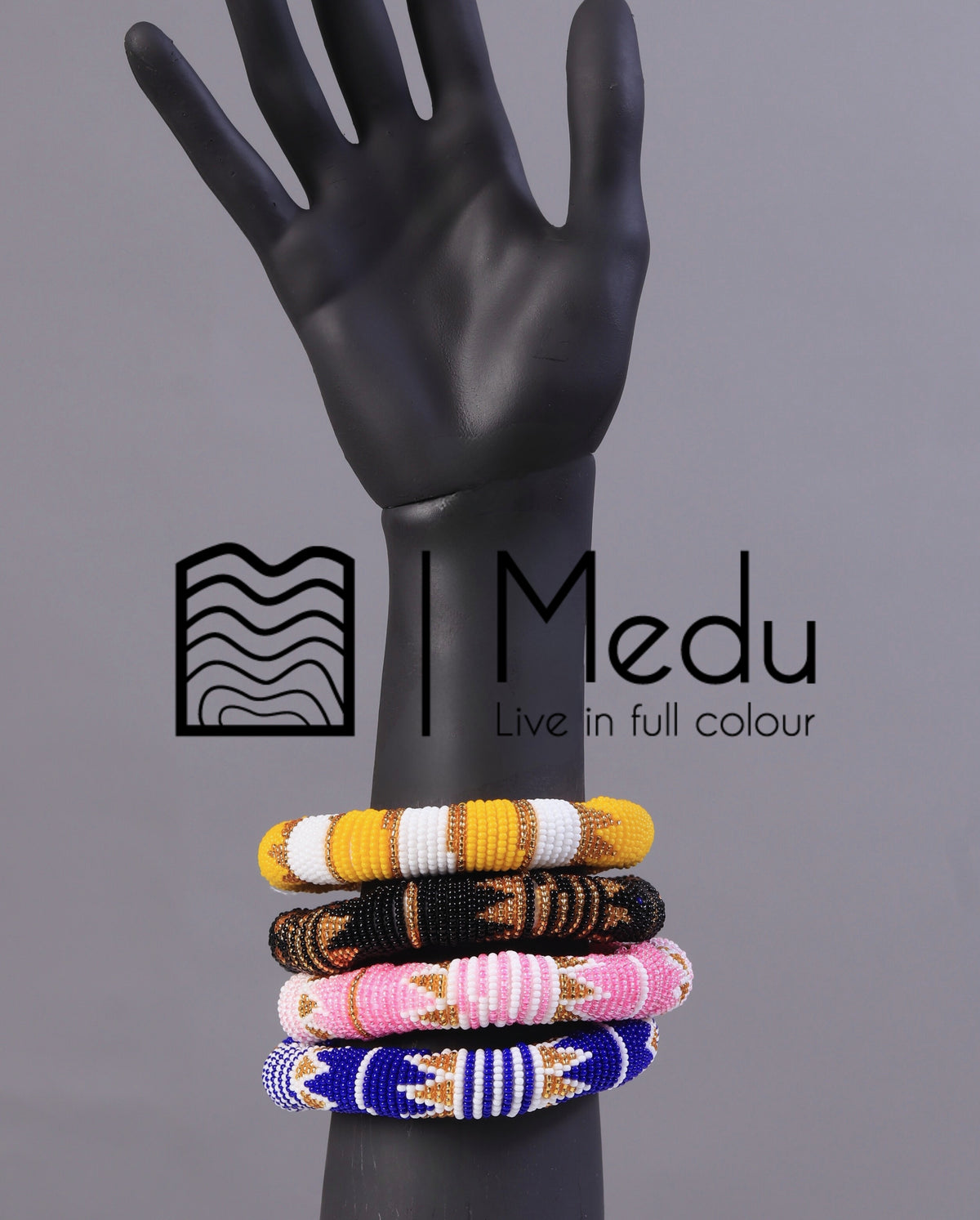 Fine Beaded Bangles Multicolour