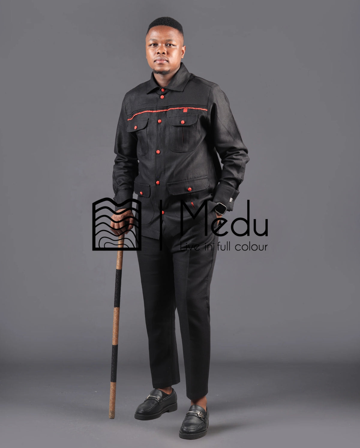 Kwena Luxe Safari Shirt with Trimmings