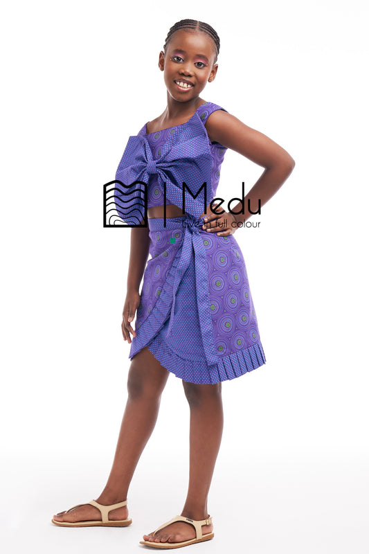 Kiddies Naledi Giant Bow Set Purple