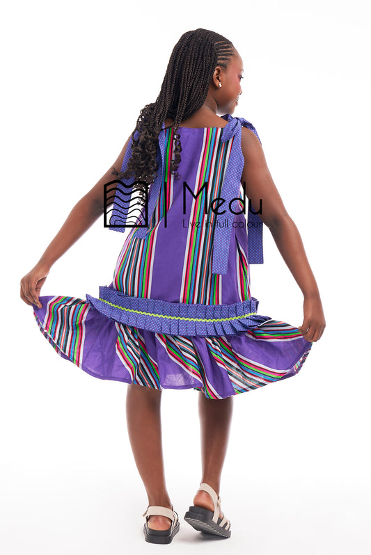 Kiddies Dakalo Yoke Dress Purple
