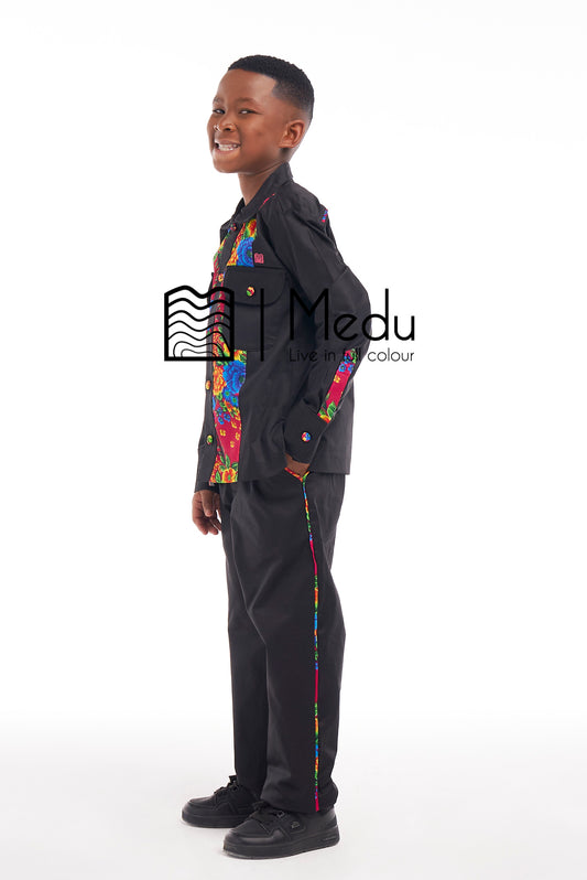 Kiddies Fumani Shirt And Trousers Set Pink