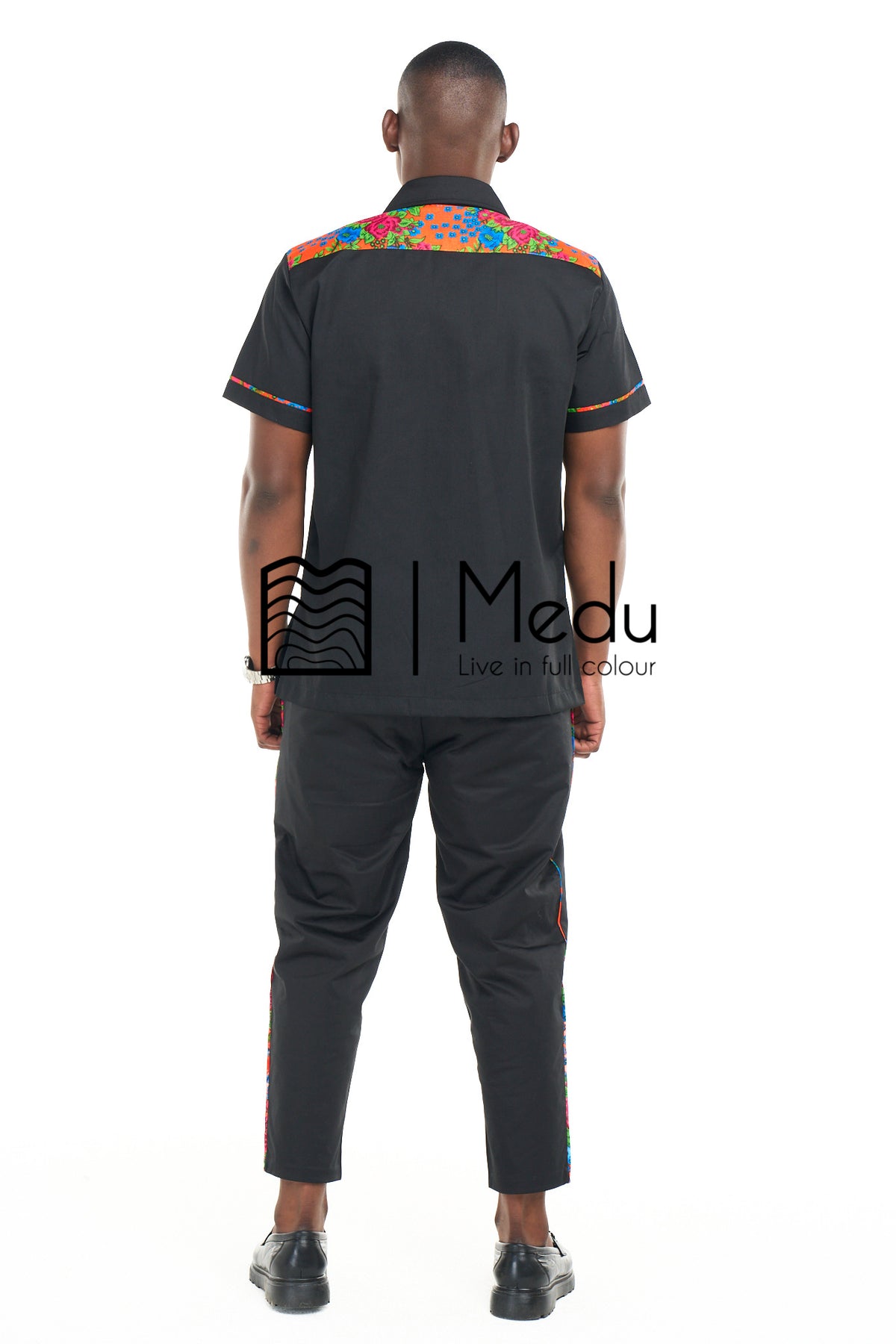 Fumani Shirt Black with Orange