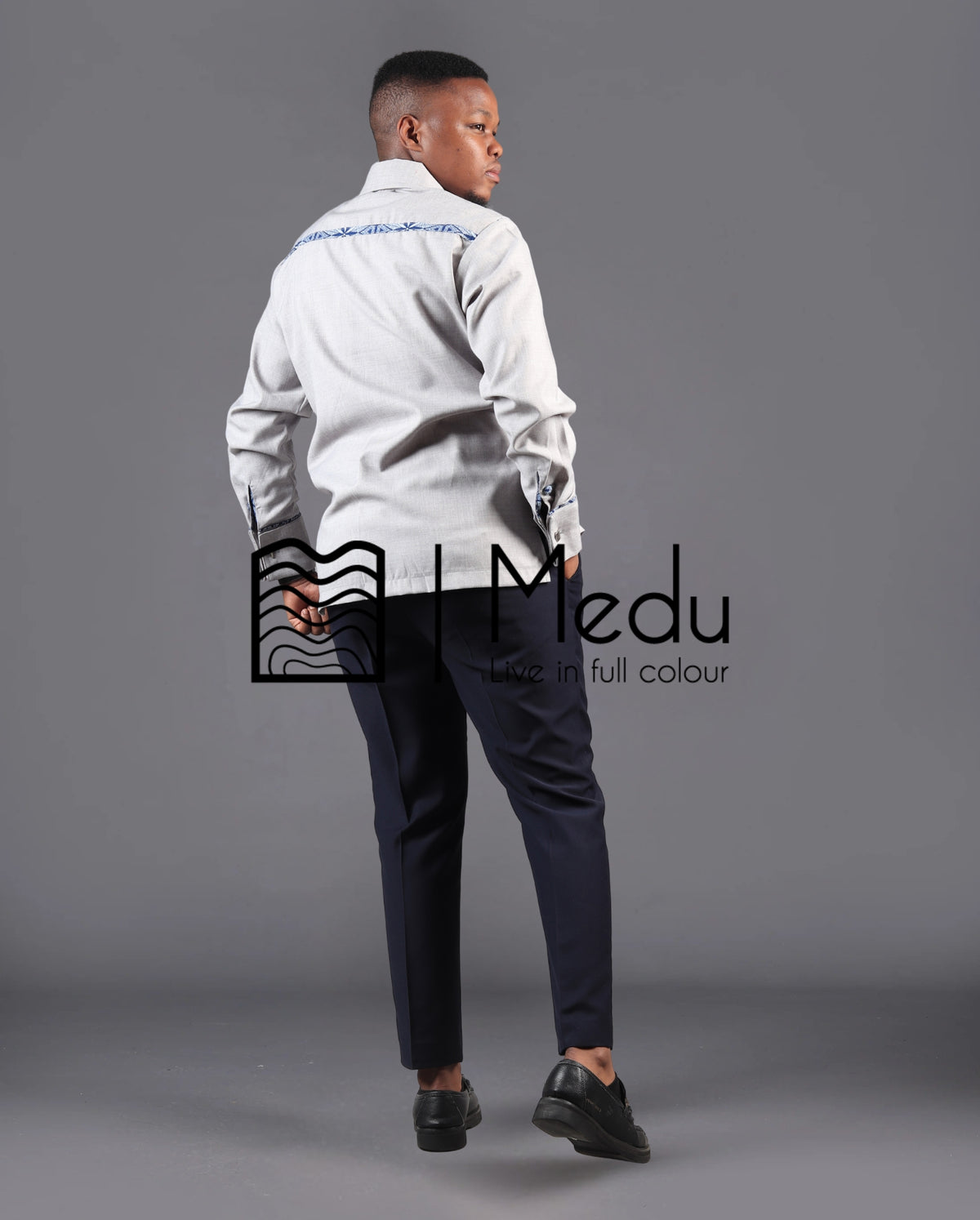 Kwena Luxe Safari Shirt in Grey