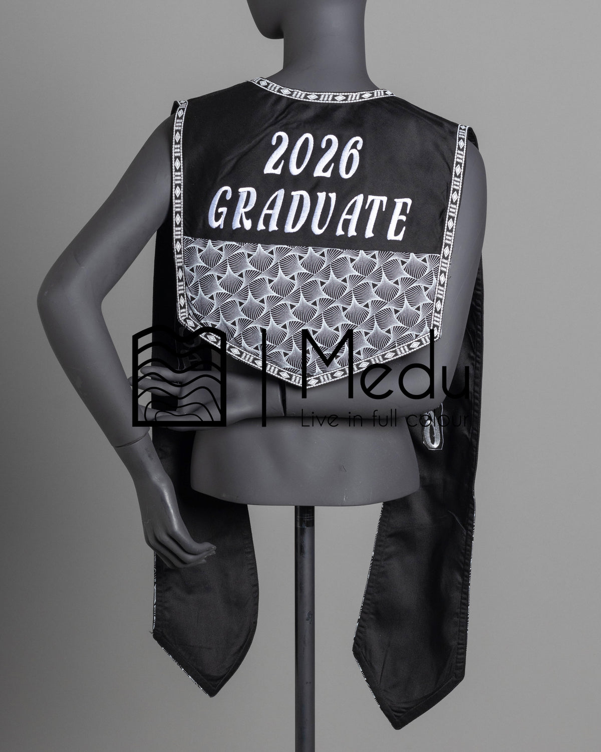 Embroidered Graduation Stole Shweshwe Themed
