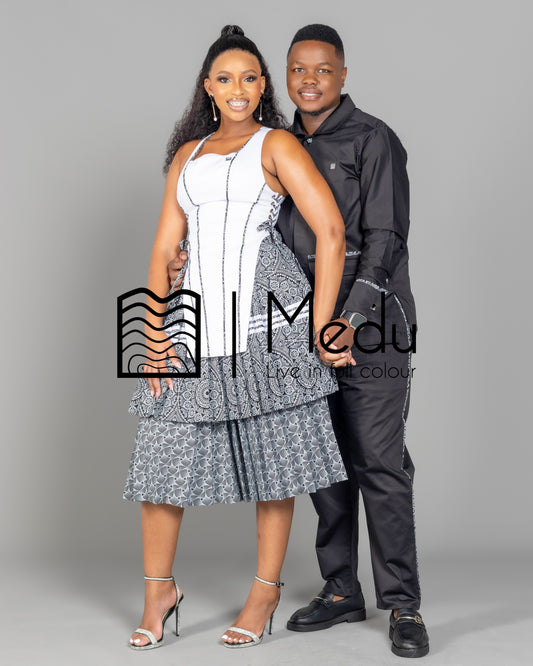 His & Hers: Motheo Bespoke Set in White