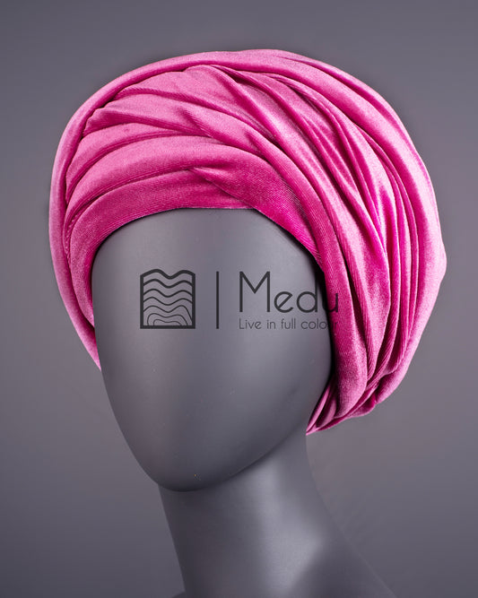 Velvet Headwrap in Pink