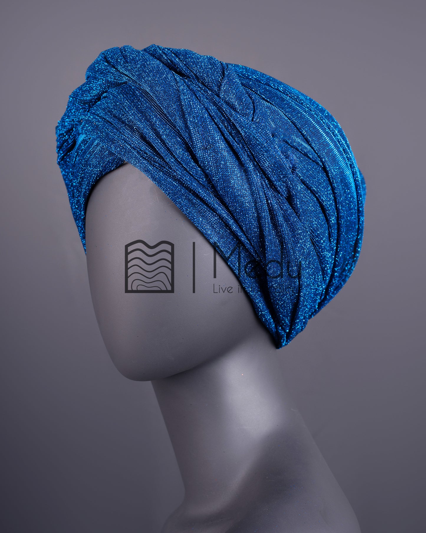 Luxe Bridal Headwrap In Blue