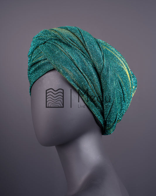 Luxe Bridal Headwrap In Green