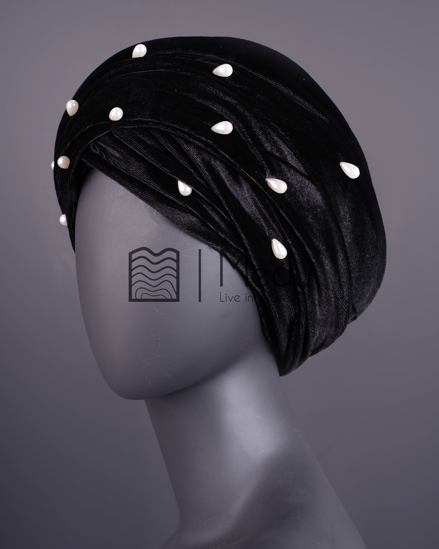 Velvet Headwrap in Black