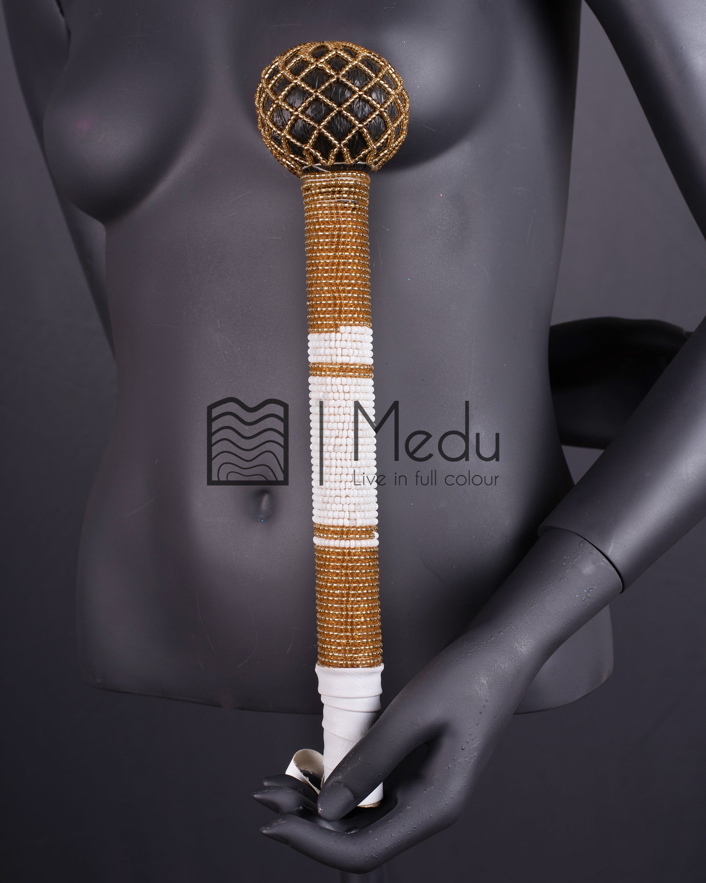 Beaded Bridal Stick White