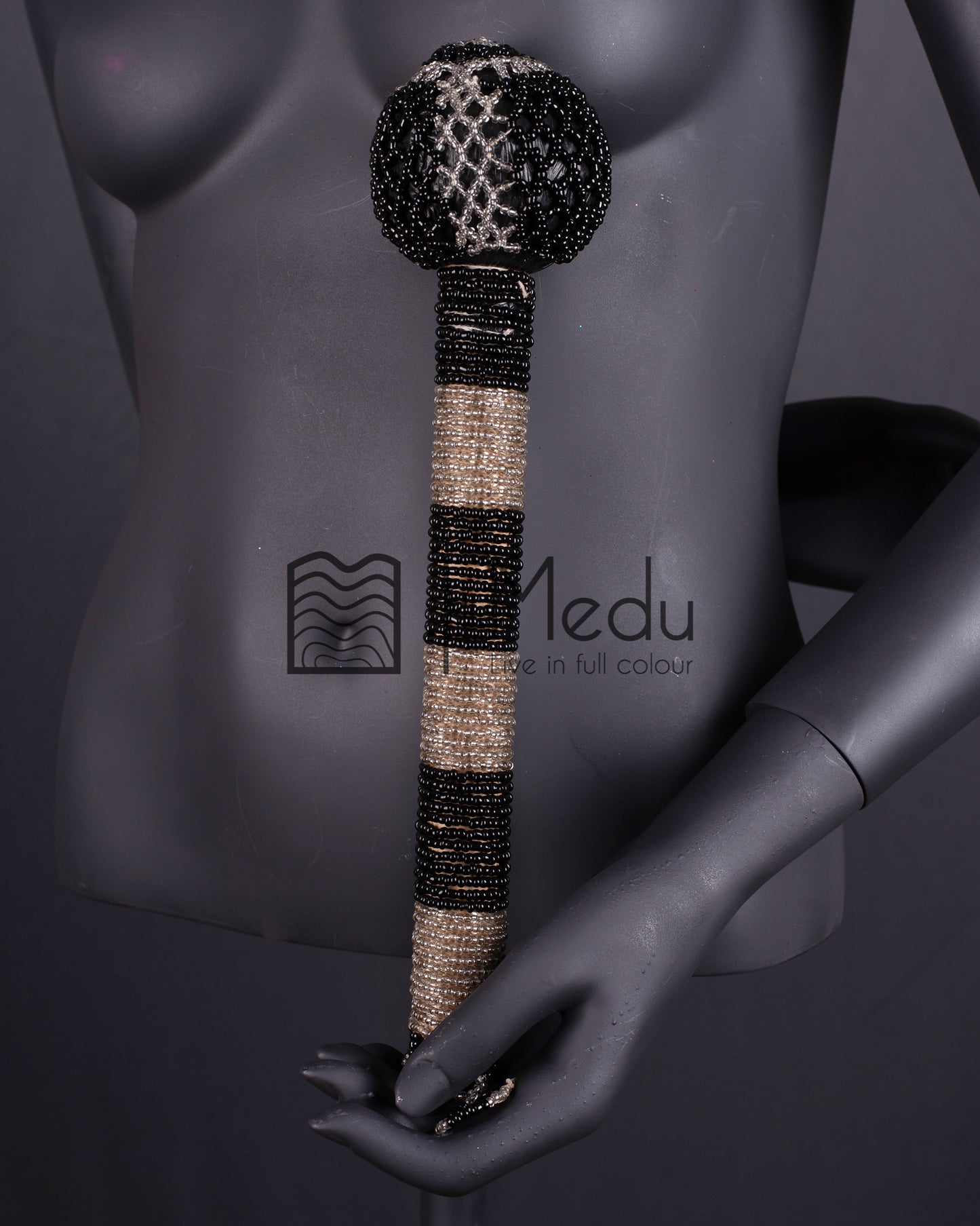 Beaded Bridal Stick Black
