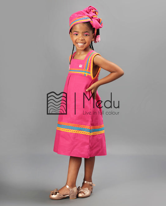 Kiddies Lerato Yele Dress in Pink