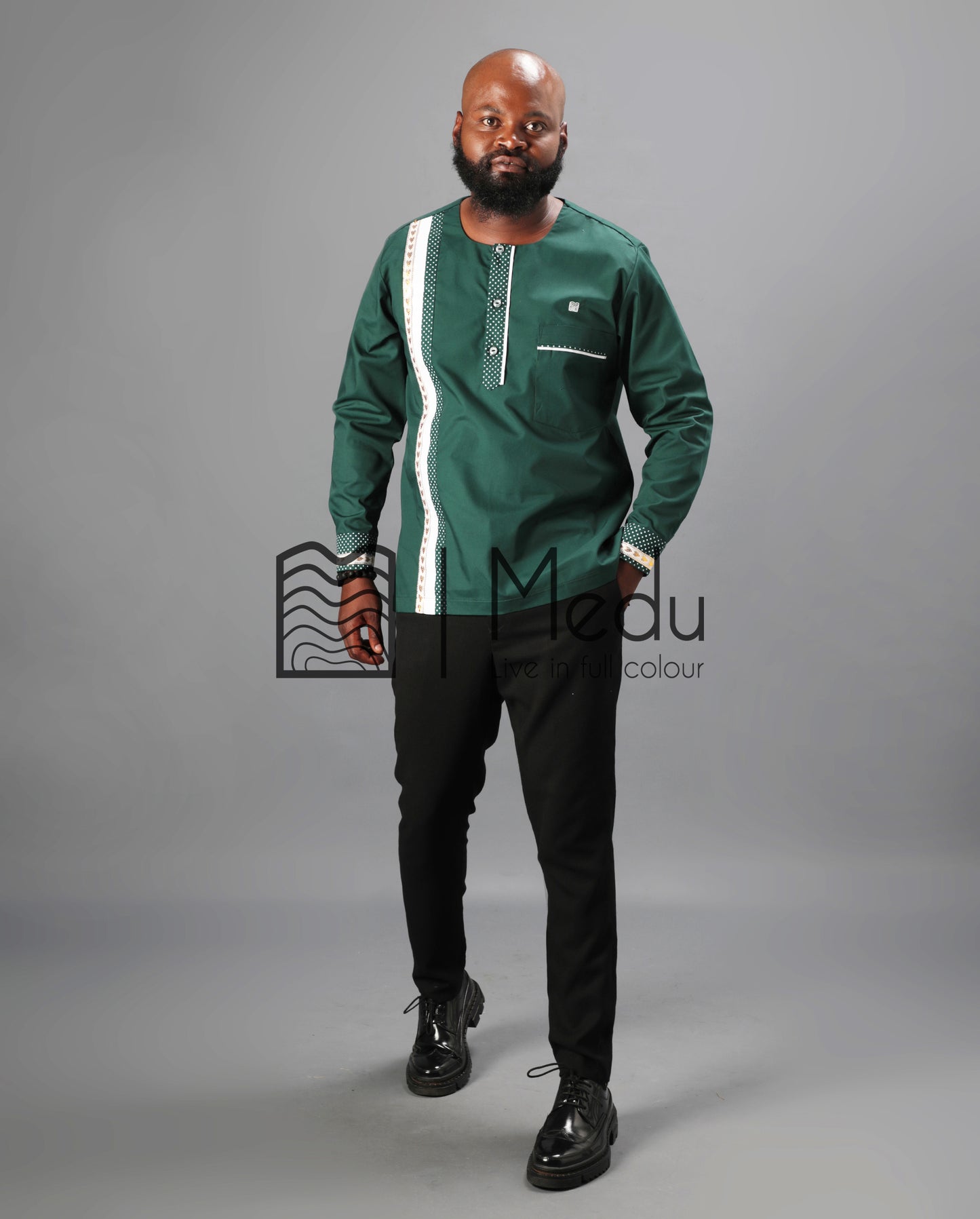 Nape Long Sleeve Shirt in Green