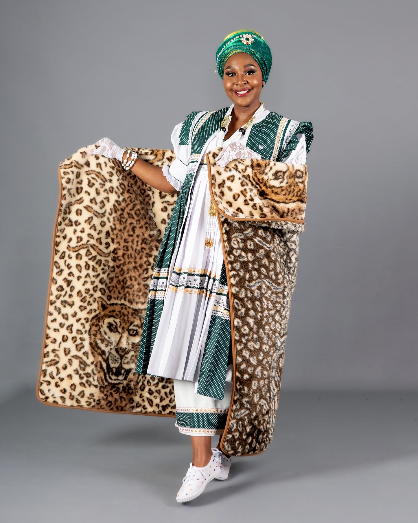Nkwana Leopard Print Blanket