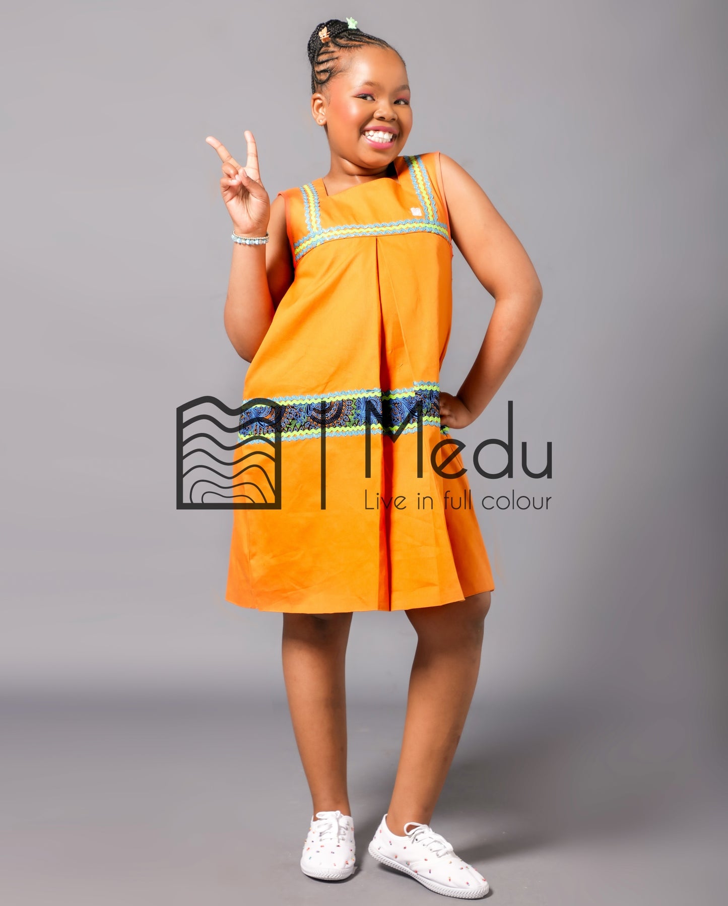 Kiddies Lerato Yele Dress in Mustard