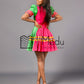 Nare Bespoke Mini Dress Lime & Pink