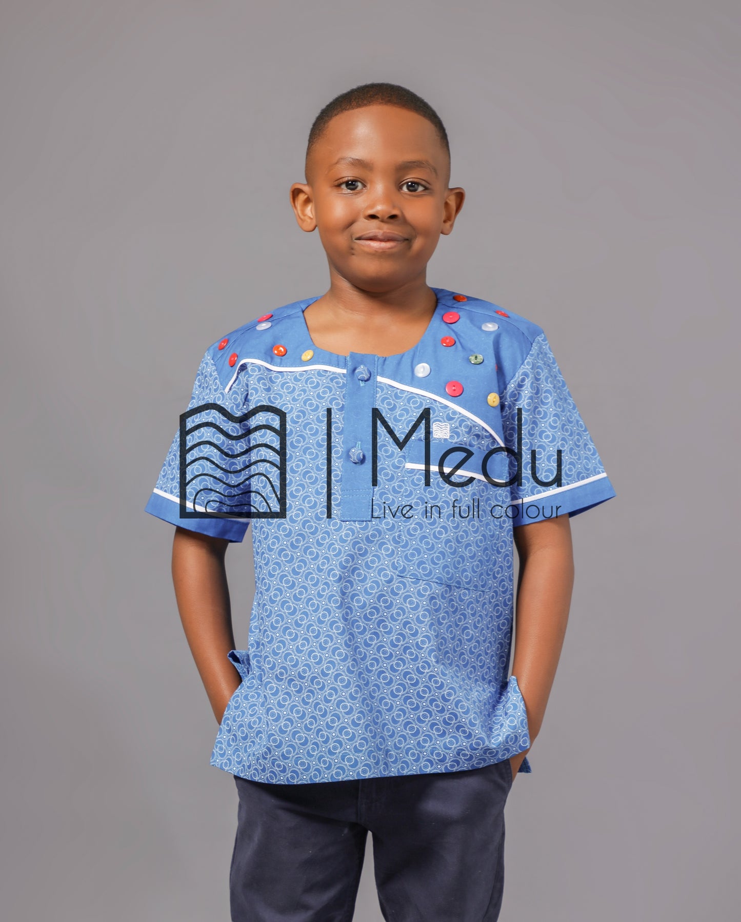 Kiddies Tlou Shirt in Turquoise