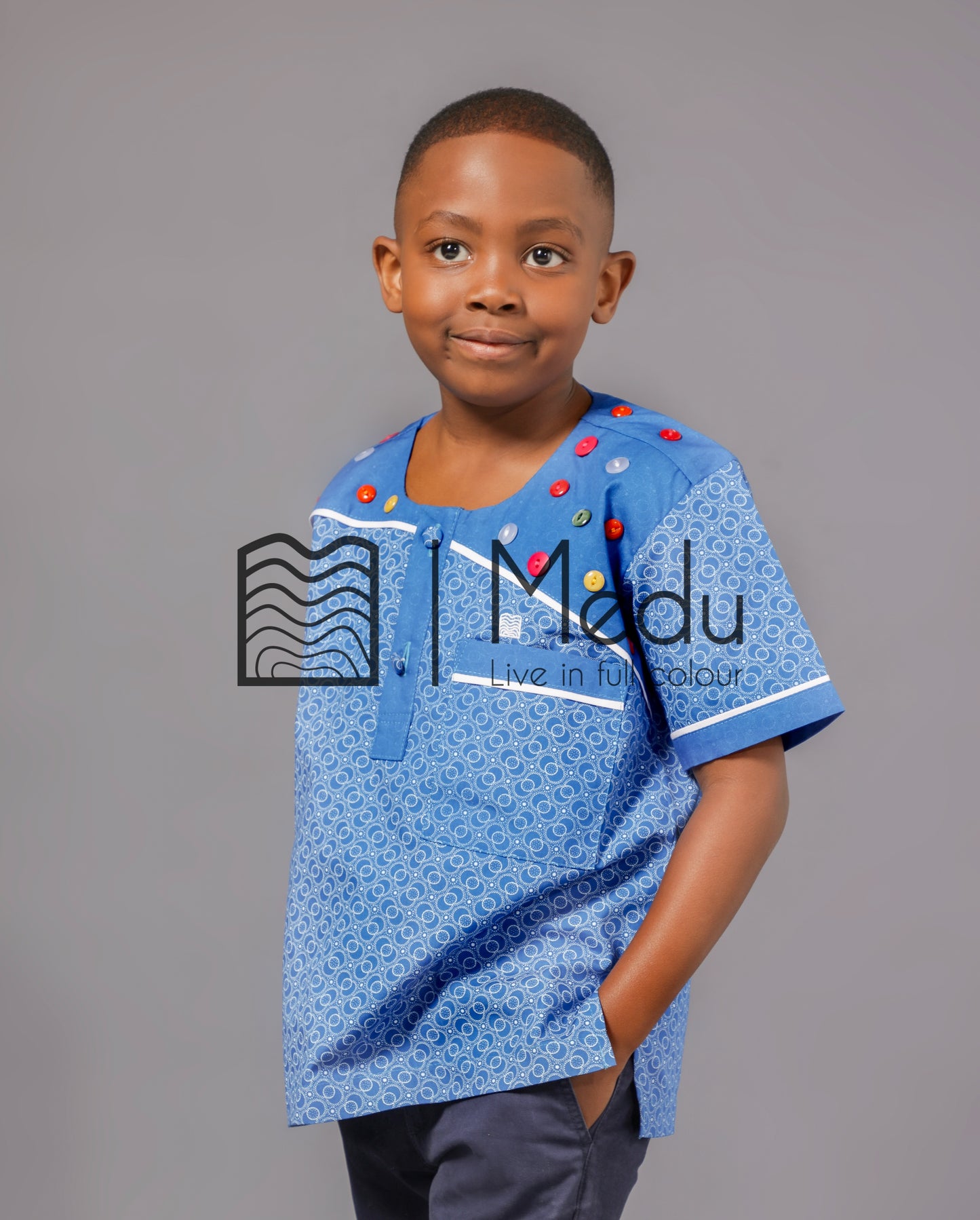 Kiddies Tlou Shirt in Turquoise