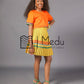 Makgabo Mini Set in Orange & Yellow