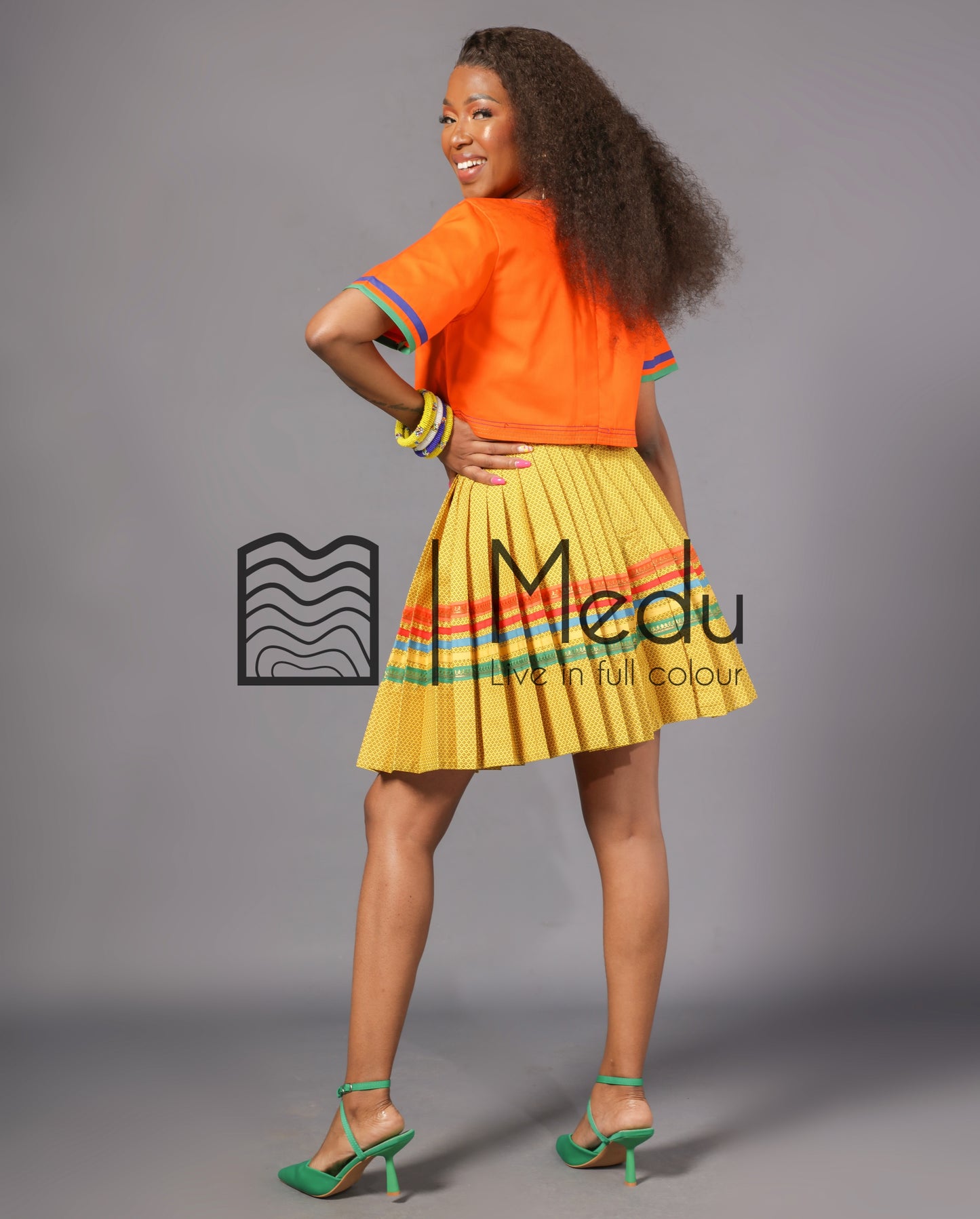 Makgabo Mini Set in Orange & Yellow