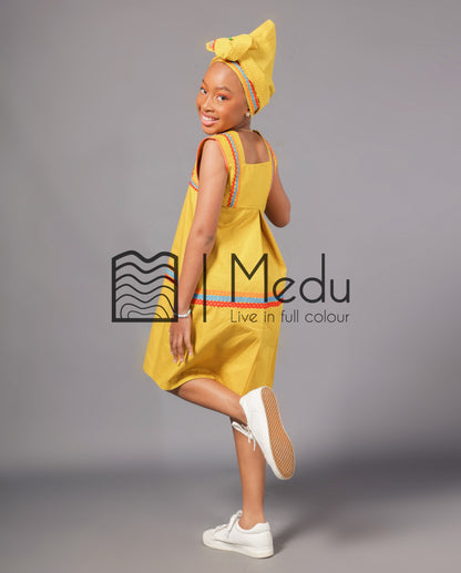 Kiddies Lerato Yele Dress in Yellow Print