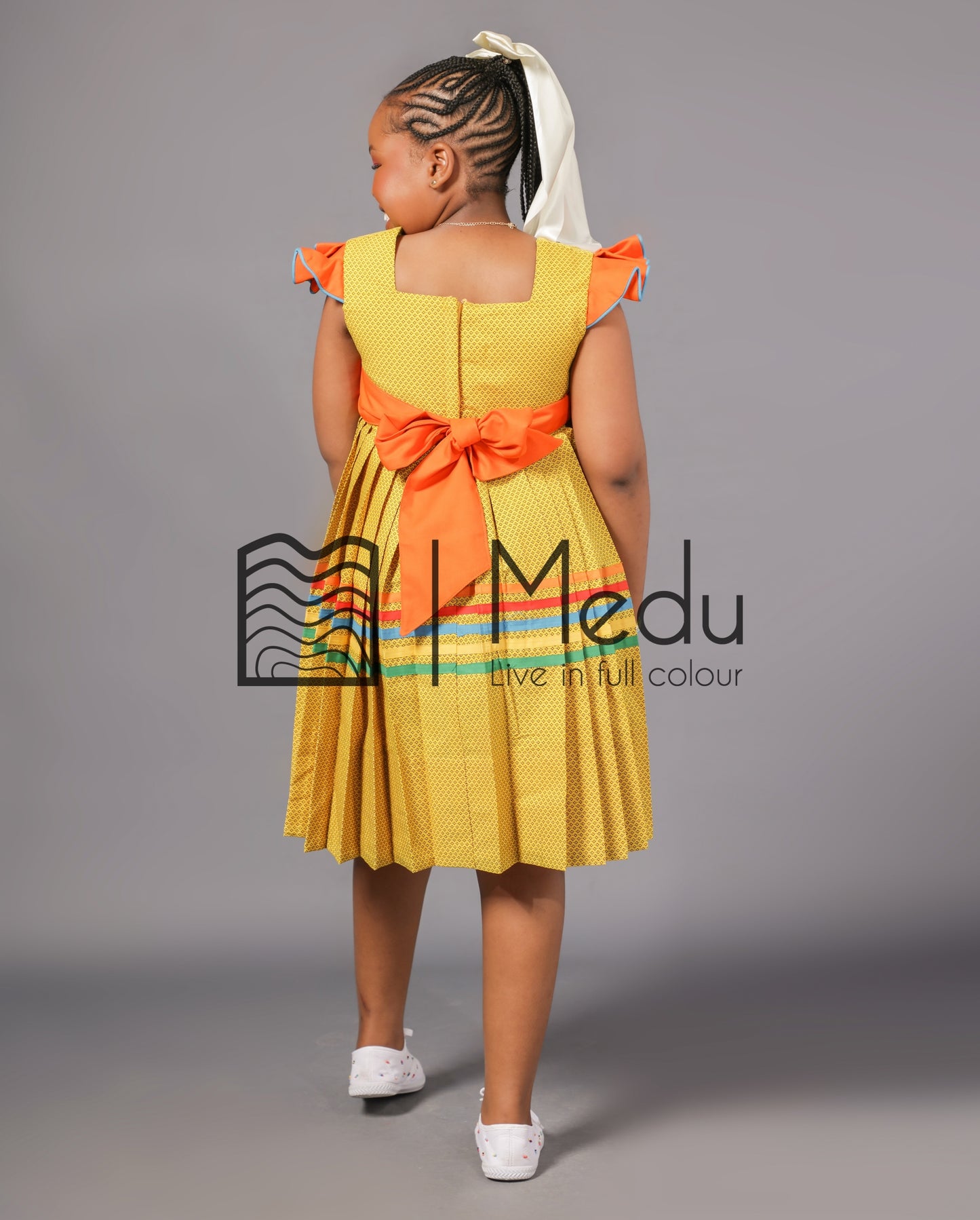 Kiddies Neo Pleated Dress in Yellow