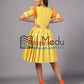 Boledi Pleated Dress in Yellow