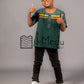 Kiddies Pule Front Panel Shirt in Green