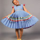 Kiddies Neo Pleated Dress in Turquoise