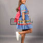 Mmashela Giant bow Mini Dress in Turquoise