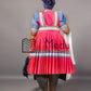 Boledi Bespoke Pleated Bridal Set in Turquoise & Pink