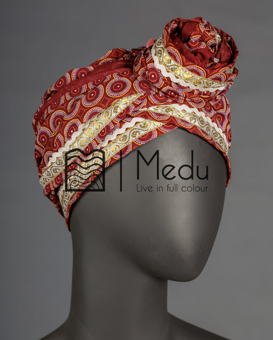 Kiddies Headwrap Maroon