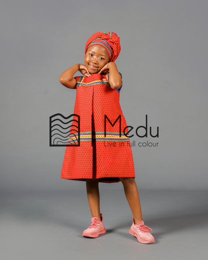Kiddies Lerato Yele Dress in Red