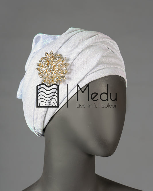 Luxe Bridal Headwrap In White
