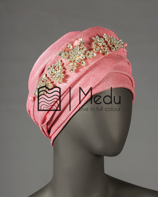 Luxe Bridal Headwrap Pink