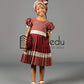 Kiddies Maru Pleated Dress in Maroon