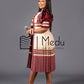 Modipadi Luxe Dress Set in Maroon