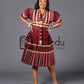 Modipadi Luxe Dress Set in Maroon