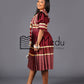 Modipadi Luxe Dress Set in Maroon