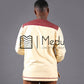 Mogale Bespoke Shirt in Cream with Boledi Maroon