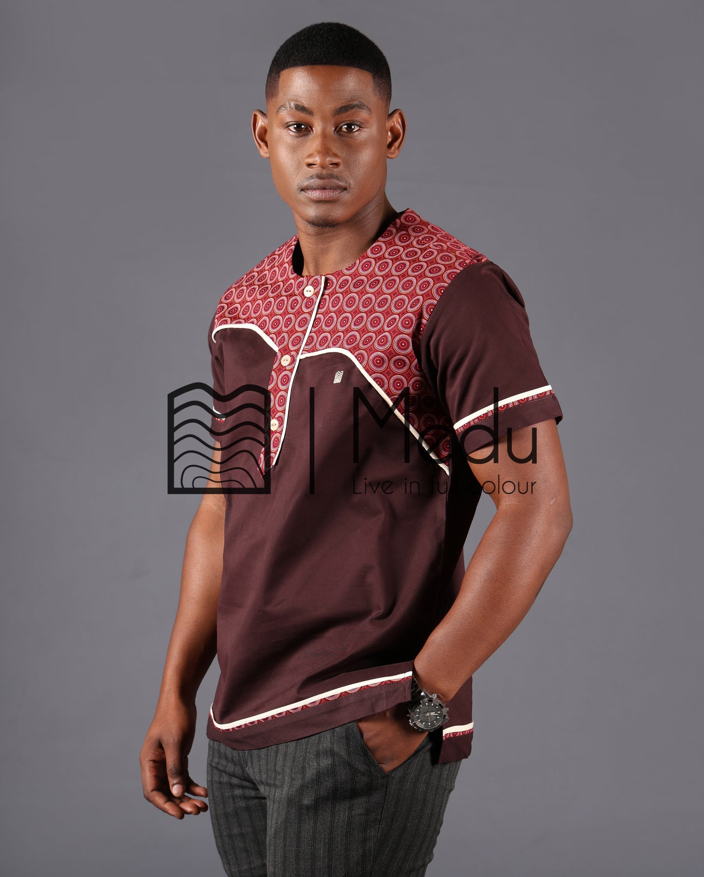 His & Hers: Makgabo Mini Set in Boledi Maroon