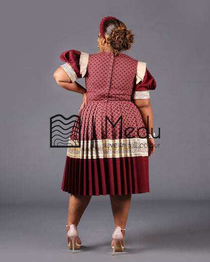 Ntsoaki Bridal Set in Maroon