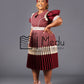 Ntsoaki Luxe Pleated Dress In Boledi Maroon