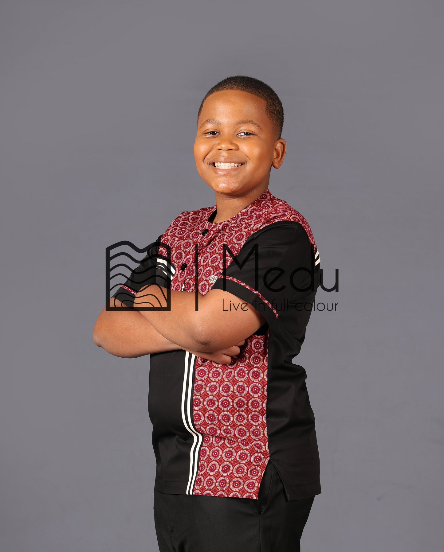 Kiddies Leano Shirt in Boledi Maroon